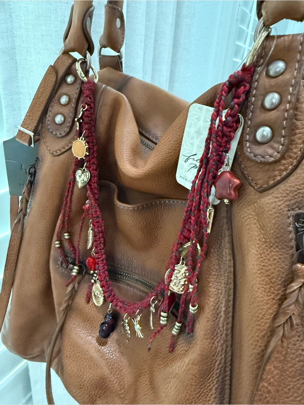 Free People Cognac Brown Leather Emerson Shoulder Bag - Picture 4 of 4